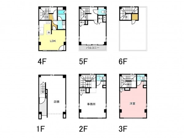 江東区亀戸、中古一戸建ての間取り画像です