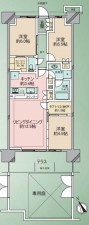 江東区南砂、マンションの間取り画像です
