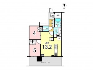 江東区亀戸、マンションの間取り画像です