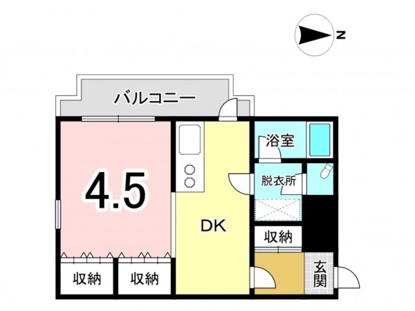 江東区亀戸、マンションの間取り画像です