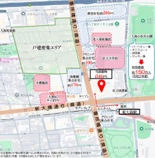 江東区大島、収益物件/店舗の地図画像です
