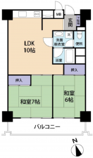 江東区南砂、マンションの間取り画像です