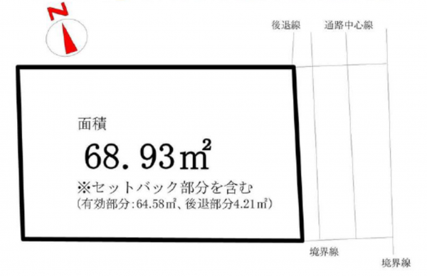 江東区亀戸、土地の間取り画像です