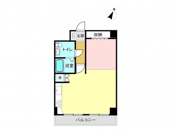 江東区毛利、マンションの間取り画像です