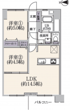 江東区北砂、マンションの間取り画像です