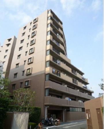 江東区亀戸、マンションの外観画像です