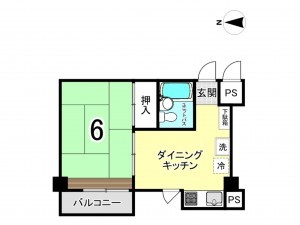江東区大島、マンションの間取り画像です