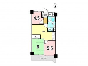 江東区東陽、マンションの間取り画像です