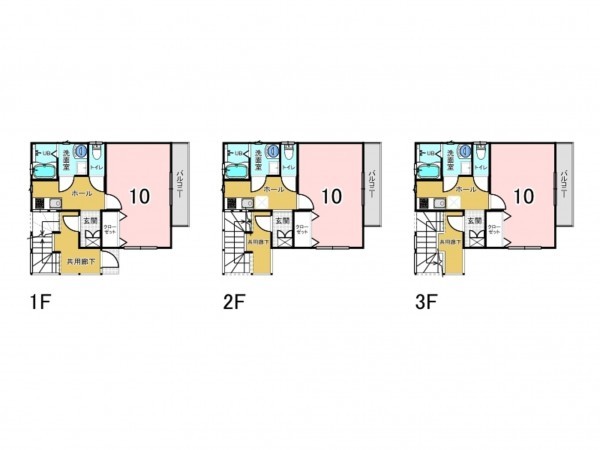 江東区大島、収益物件/アパートの間取り画像です