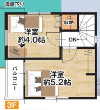 江東区大島、土地の建築プラン例画像です