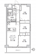 江東区南砂、マンションの間取り画像です