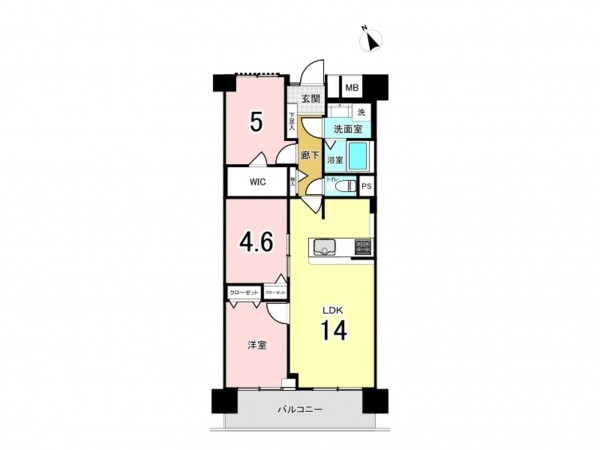 江東区南砂、マンションの間取り画像です