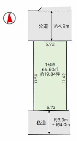 江東区東砂、土地の間取り画像です