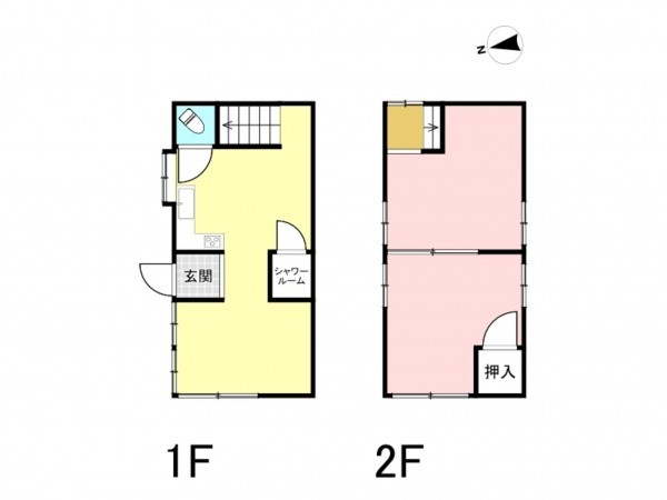 江東区北砂、中古一戸建ての間取り画像です