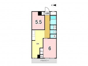 江東区北砂、マンションの間取り画像です