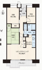 江東区北砂、マンションの間取り画像です