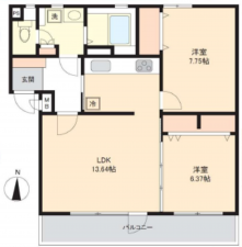 江東区東砂、マンションの間取り画像です