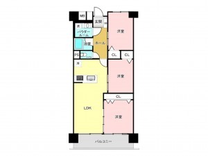 江東区南砂、マンションの間取り画像です