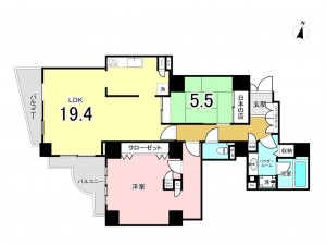 江東区大島、マンションの間取り画像です