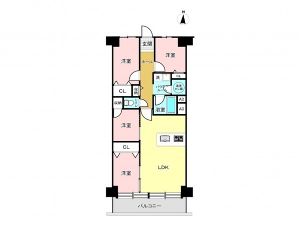 江東区南砂、マンションの間取り画像です