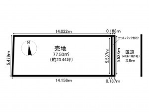江東区北砂、土地の間取り画像です