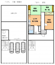 江東区東砂、収益物件/工場の間取り画像です