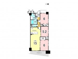 江東区北砂、マンションの間取り画像です