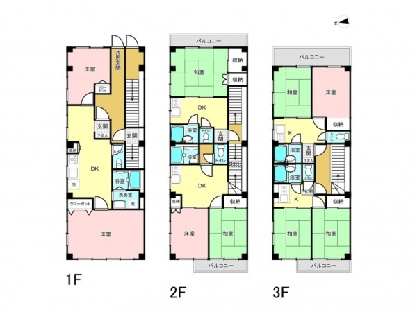 江東区亀戸、収益物件/マンションの間取り画像です