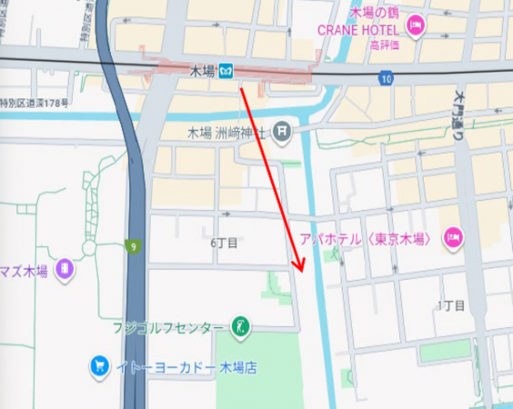 江東区木場、土地の地図画像です