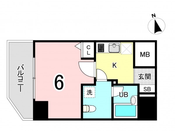 江東区北砂、マンションの間取り画像です