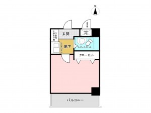 江東区大島、マンションの間取り画像です
