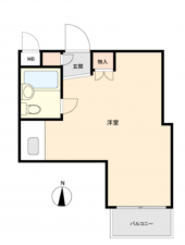 江東区亀戸、マンションの間取り画像です