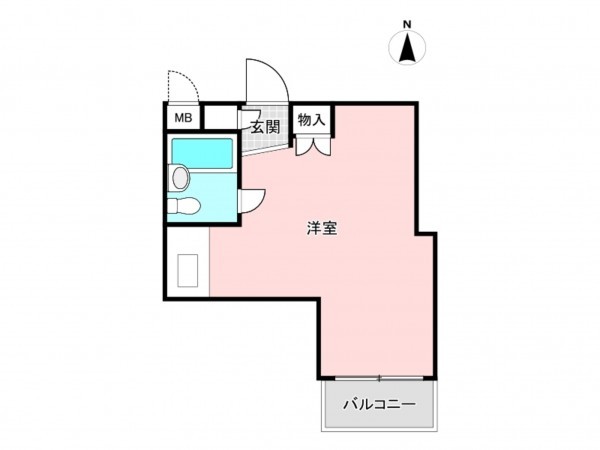 江東区亀戸、マンションの間取り画像です