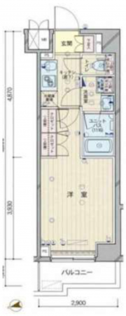 江東区北砂、マンションの間取り画像です