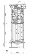 江東区亀戸、マンションの間取り画像です