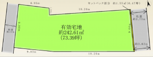 江東区北砂、土地の間取り画像です