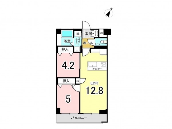 江東区大島、マンションの間取り画像です
