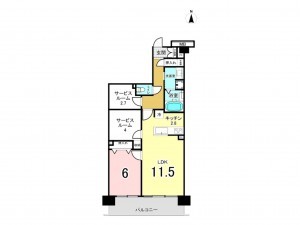 江東区東砂、マンションの間取り画像です