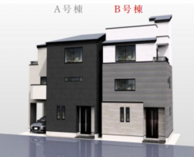 江東区大島、新築一戸建ての完成予想図（外観）画像です