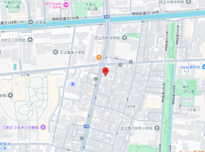 江東区北砂、中古一戸建ての地図画像です
