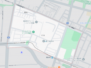 江東区南砂、土地の地図画像です