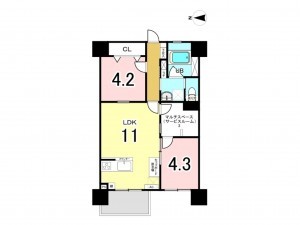 江東区北砂、マンションの間取り画像です