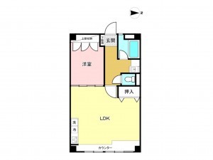 江東区亀戸、マンションの間取り画像です
