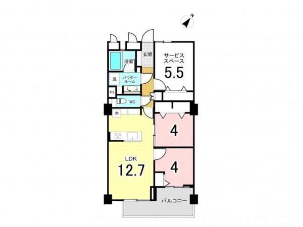 江東区南砂、マンションの間取り画像です