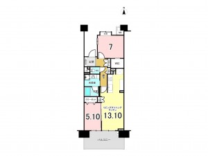 江東区南砂、マンションの間取り画像です