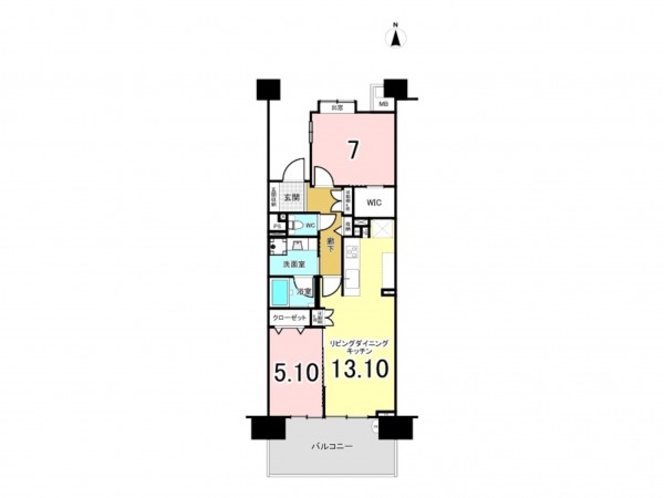 江東区南砂、マンションの間取り画像です