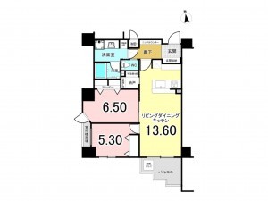 江東区亀戸、マンションの間取り画像です