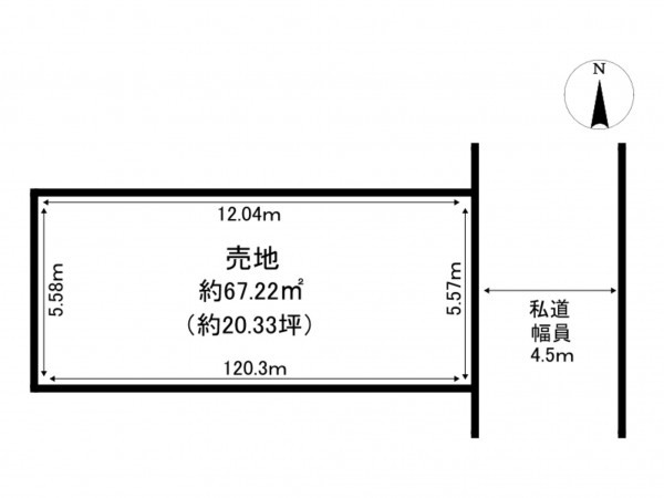 江東区東砂、土地の間取り画像です