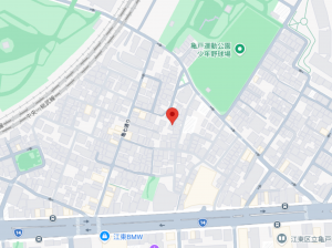 江東区亀戸、中古一戸建ての地図画像です