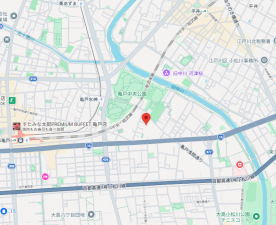 江東区亀戸、中古一戸建ての地図画像です